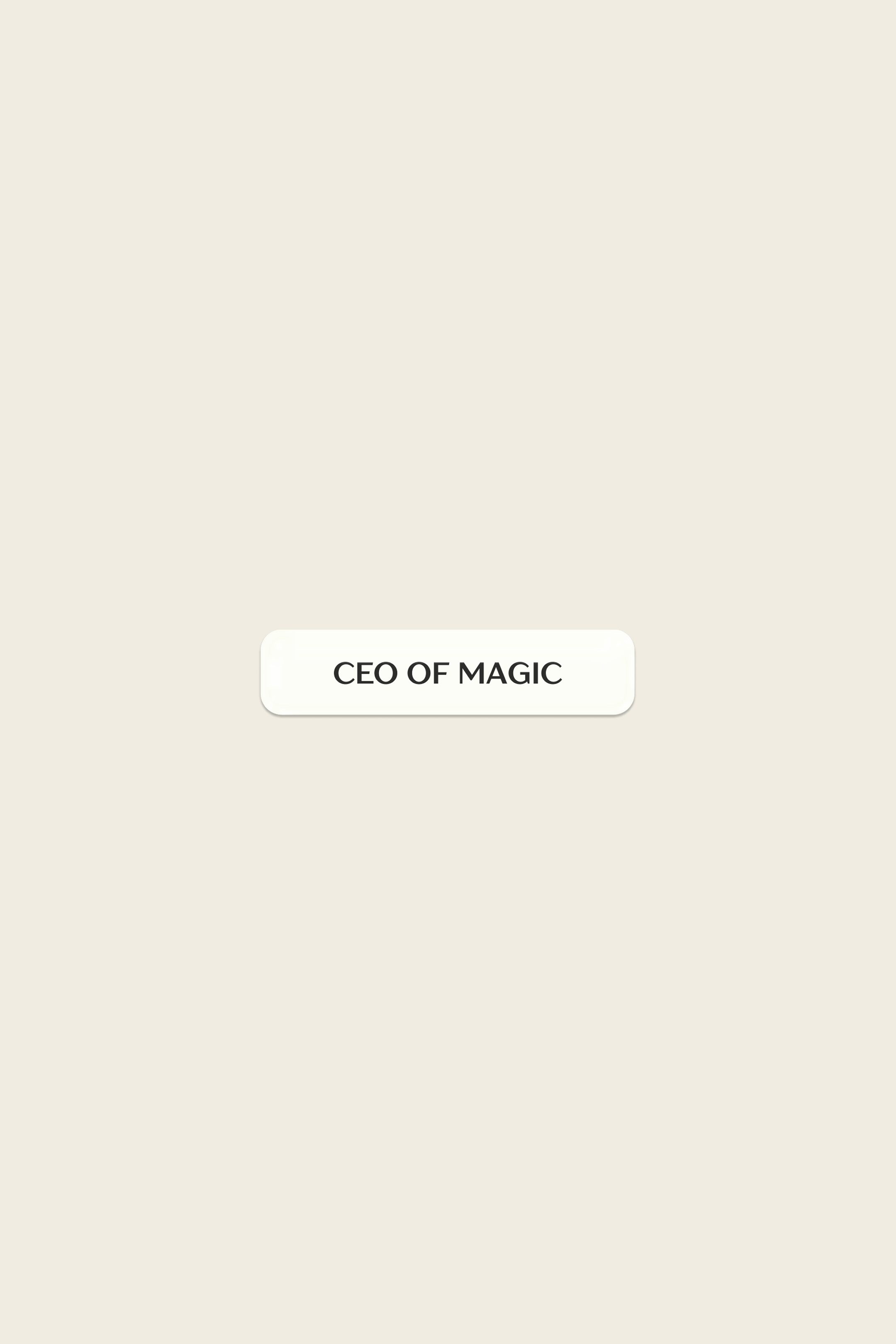 Стикер «CEO of magic» белый