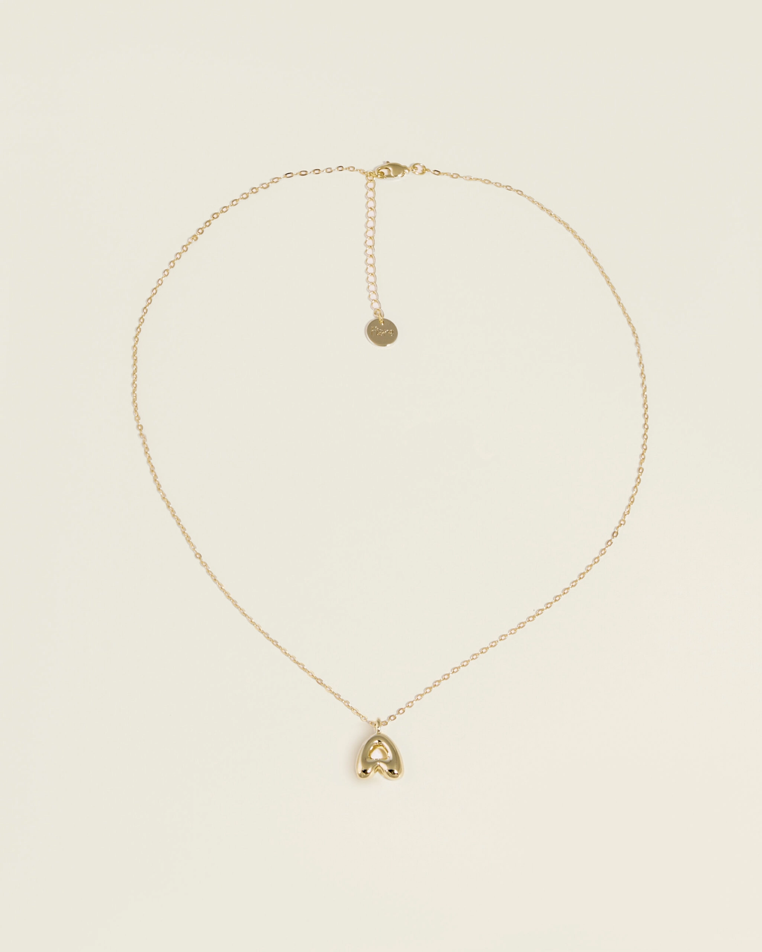 Цепочка с буквой Bubble small gold