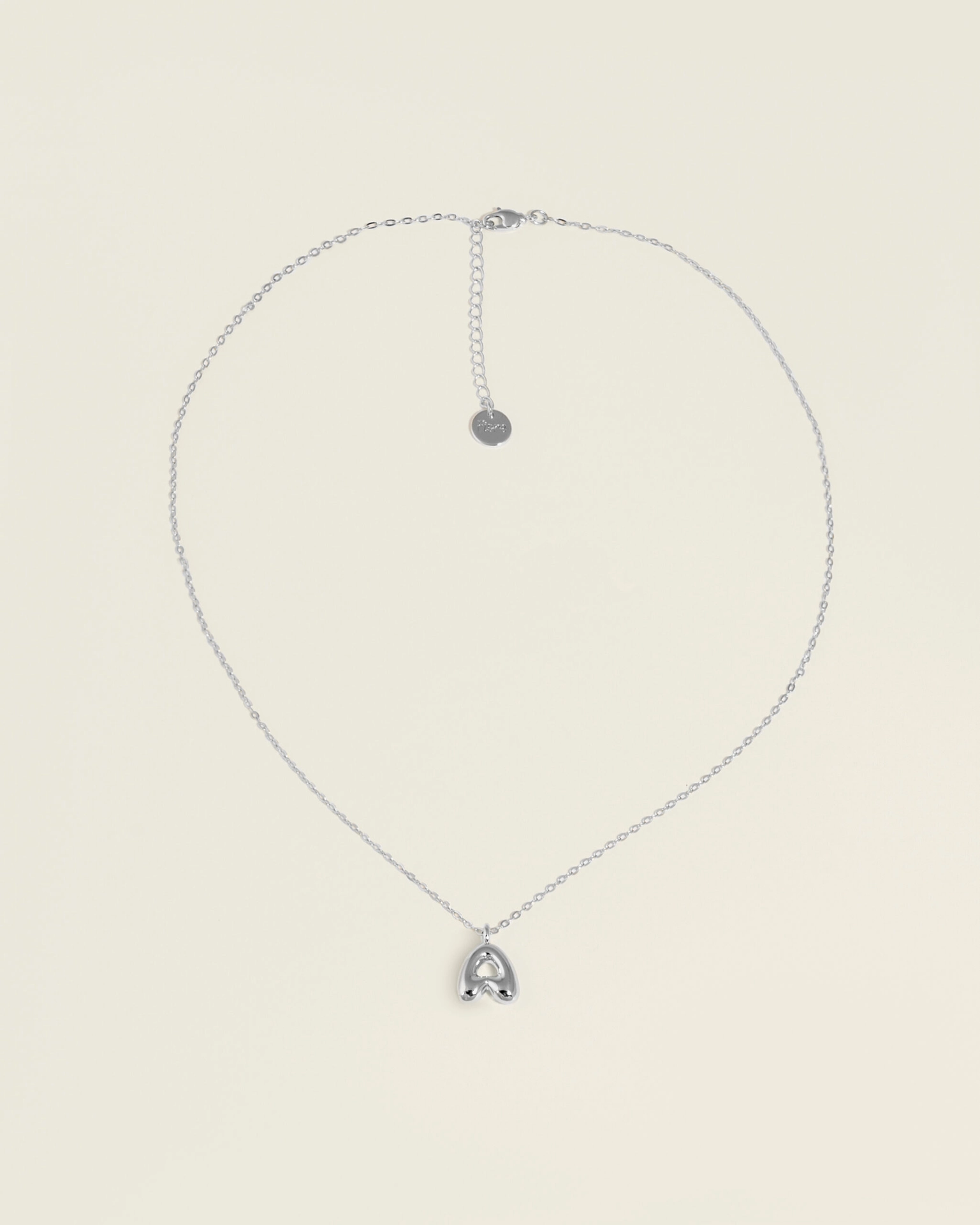 Цепочка с буквой Bubble small silver