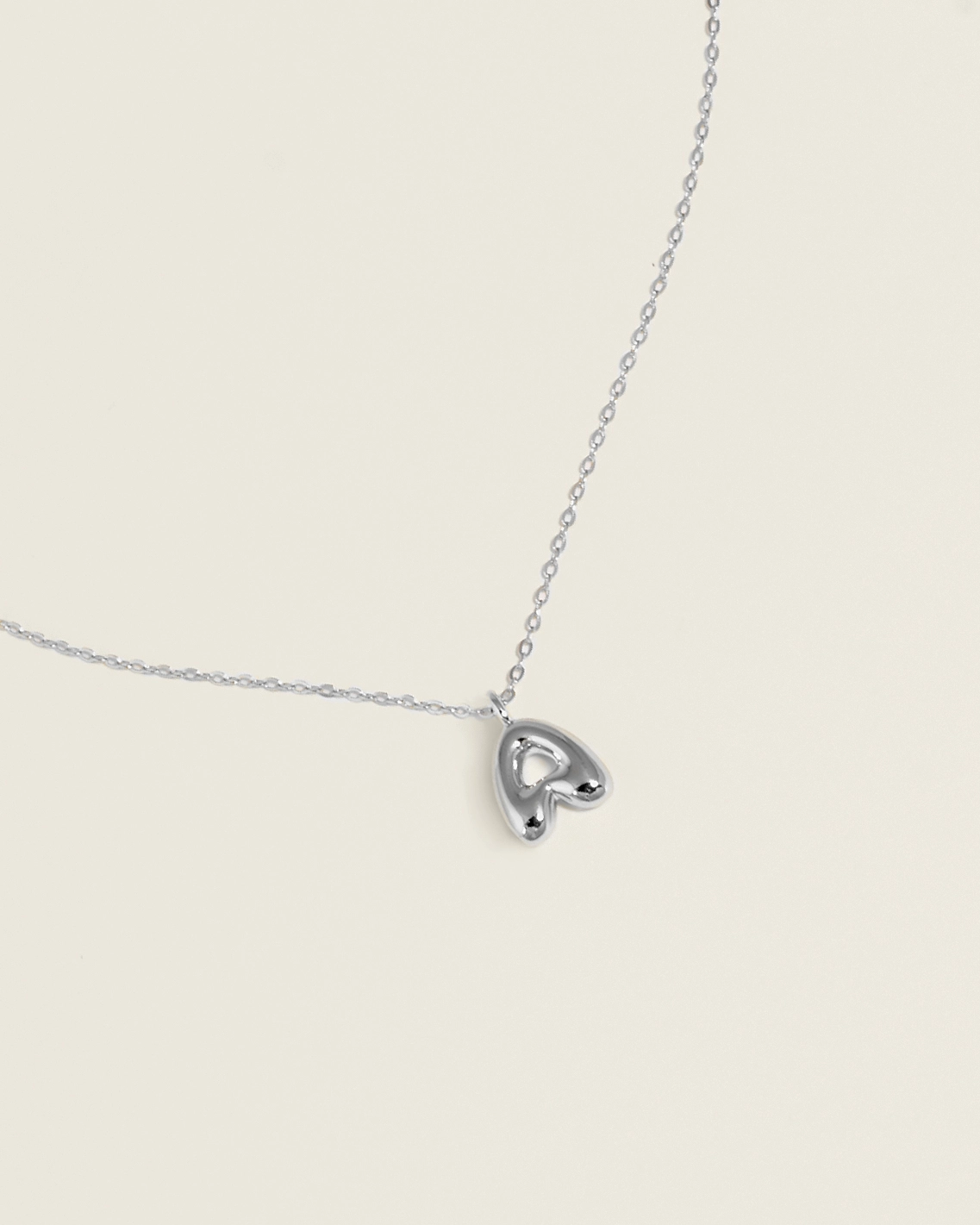 Цепочка с буквой Bubble small silver